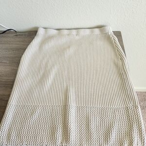 House of Harlow 1960 Cream Knit Pencil Skirt